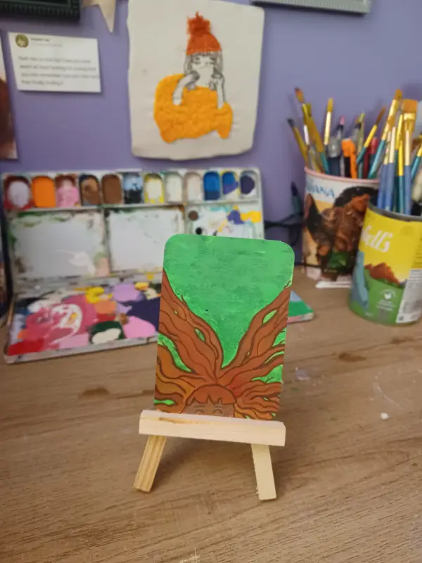 Touched Grass aceo art card