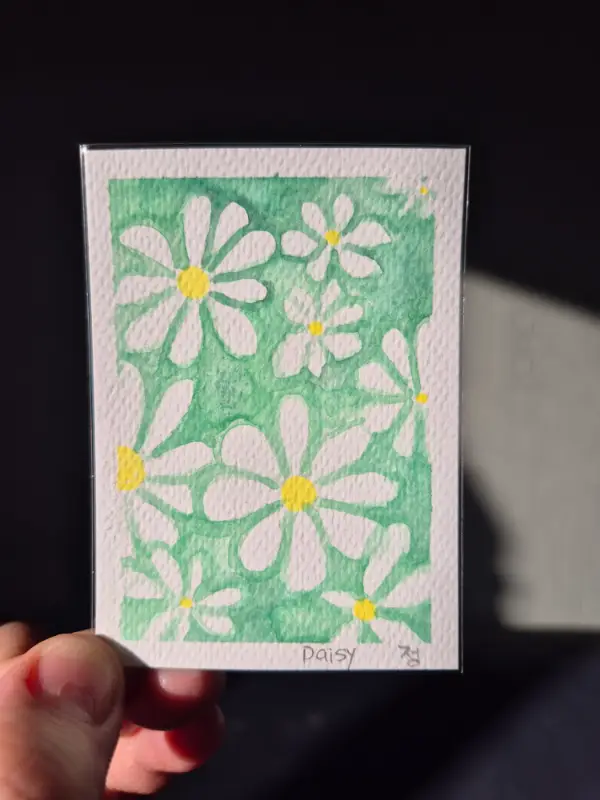 Daisy Fields aceo art card