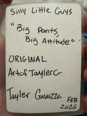 Big Pants, Big Attitude aceo art card thumbnail 2
