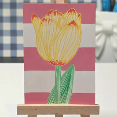 Bonbon Tulipe aceo art card thumbnail 2