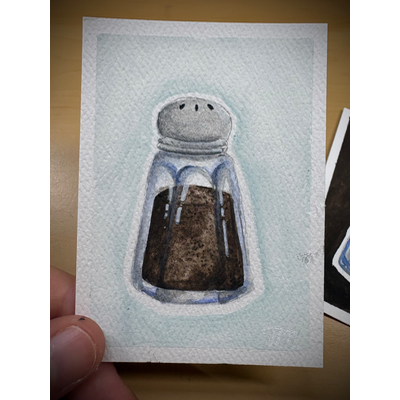 Salt and Pepper aceo art card thumbnail 4