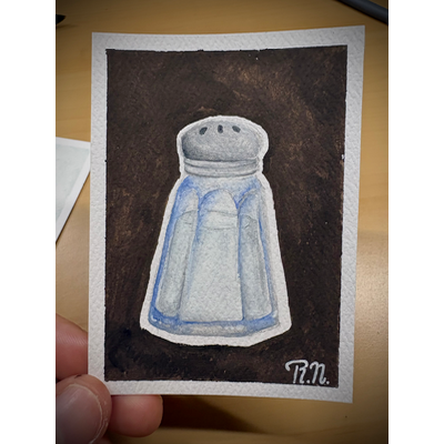 Salt and Pepper aceo art card thumbnail 3