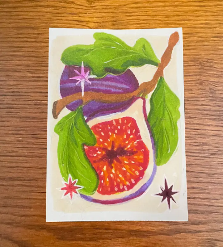 Fruit - Fig Illustration aceo art card