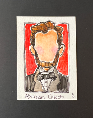 Abraham Lincoln aceo art card thumbnail 2