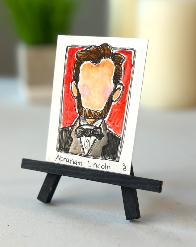 Abraham Lincoln aceo art card