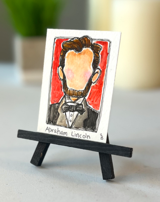 Abraham Lincoln aceo art card thumbnail 1