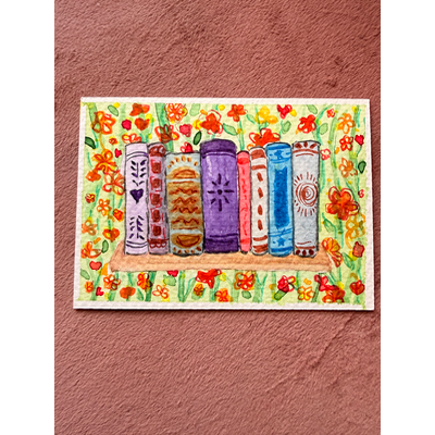 Folklore Bookshelf aceo art card thumbnail 2