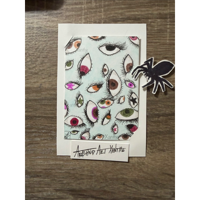 WATCHED |COPIC markers, colored pencil aceo art card thumbnail 2
