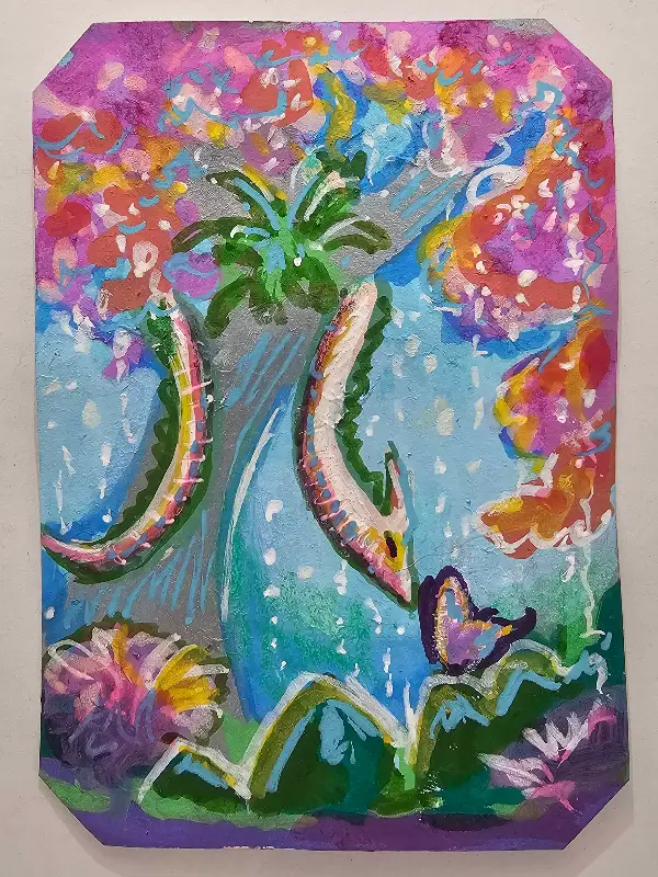 Dragon Snake aceo art card