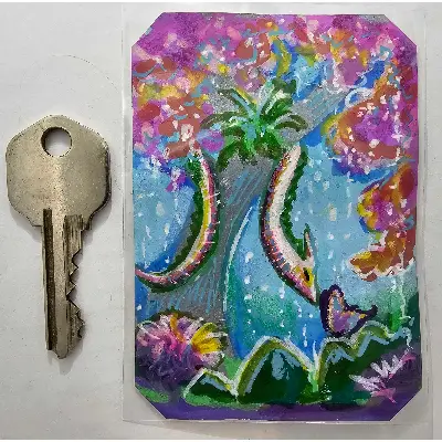 Dragon Snake aceo art card thumbnail 2