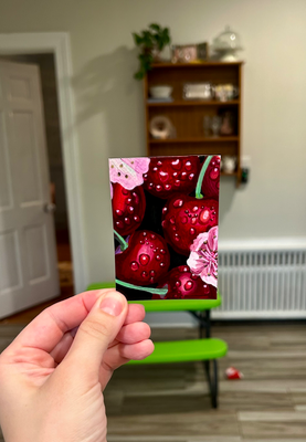Cherry Kissed aceo art card thumbnail 1