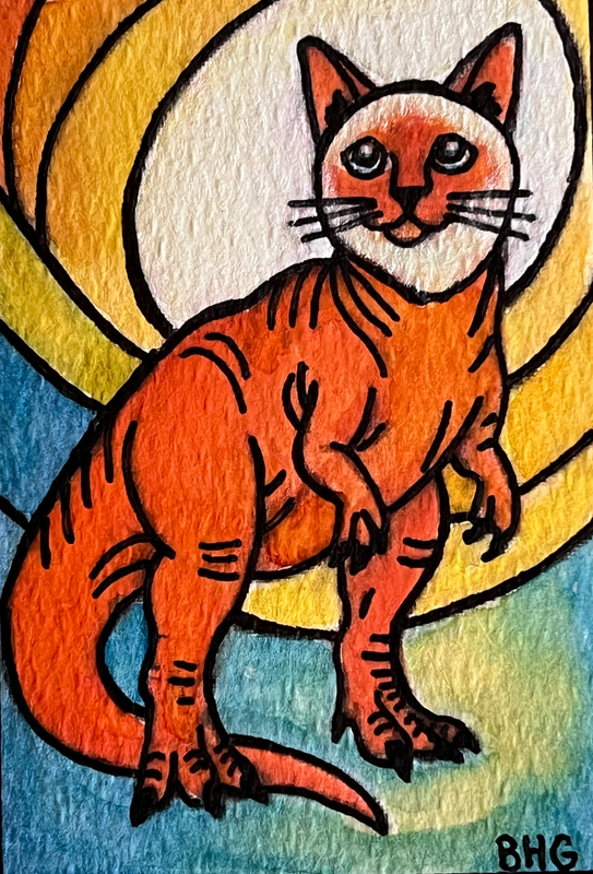 Catasaurus Rex 2 aceo art card