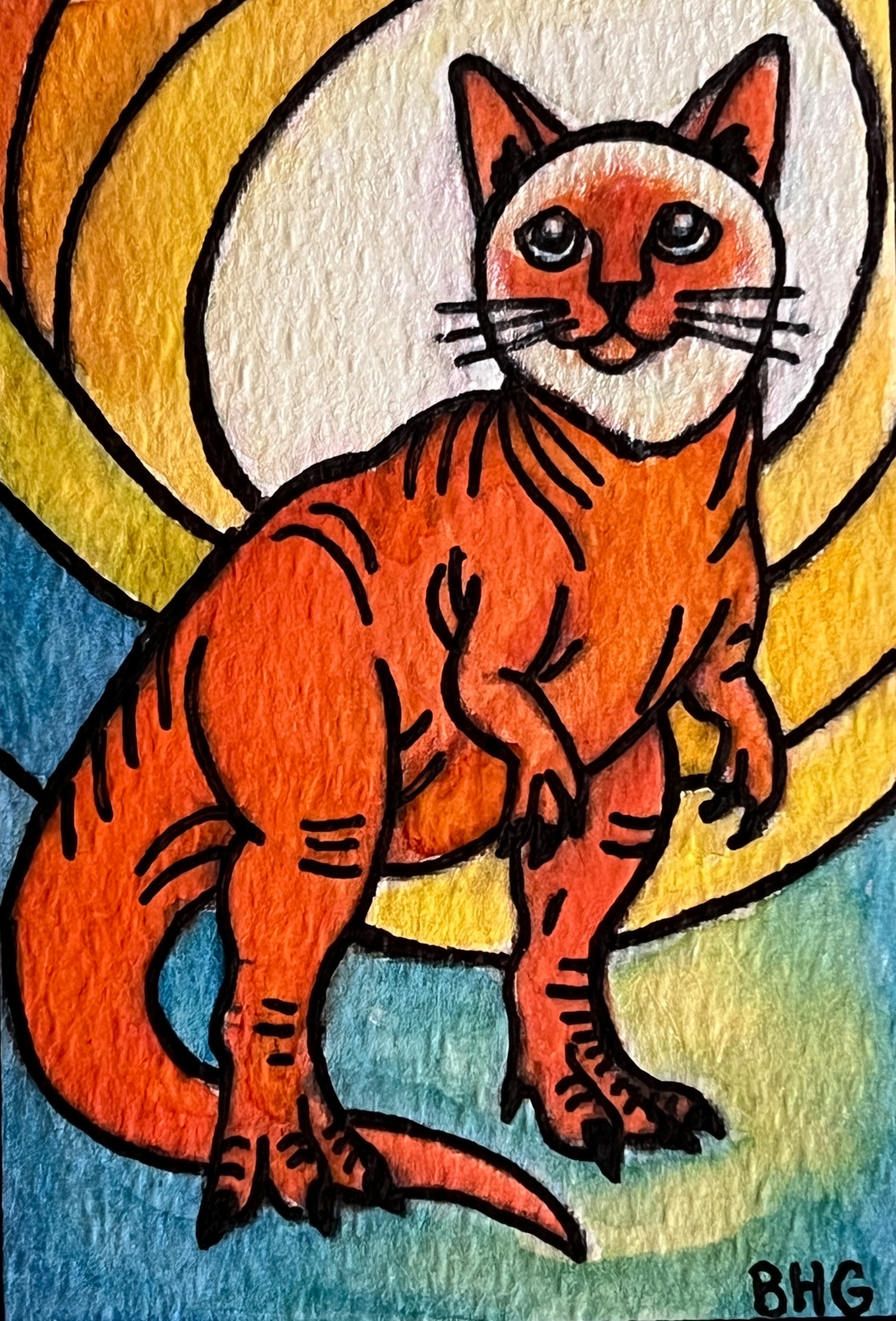 Catasaurus Rex 2 aceo art card