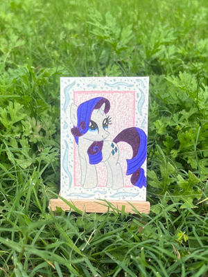 White Pony - Art Style Exercise #6 aceo art card thumbnail 1
