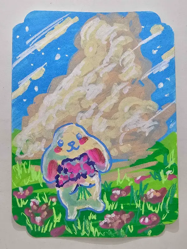 Sweet Bunny aceo art card