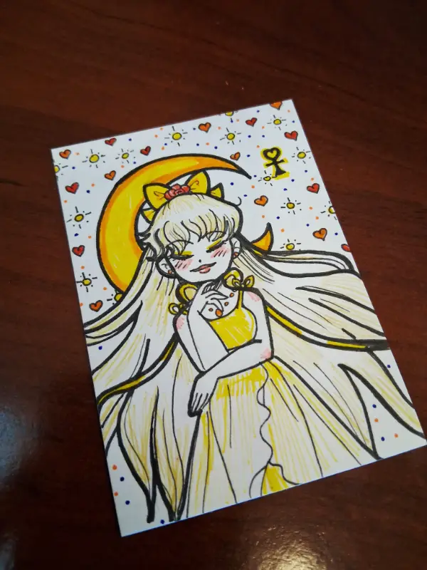 Venus in Bloom - Princess Venus, Sailor Venus in Sailor Moon aceo art card