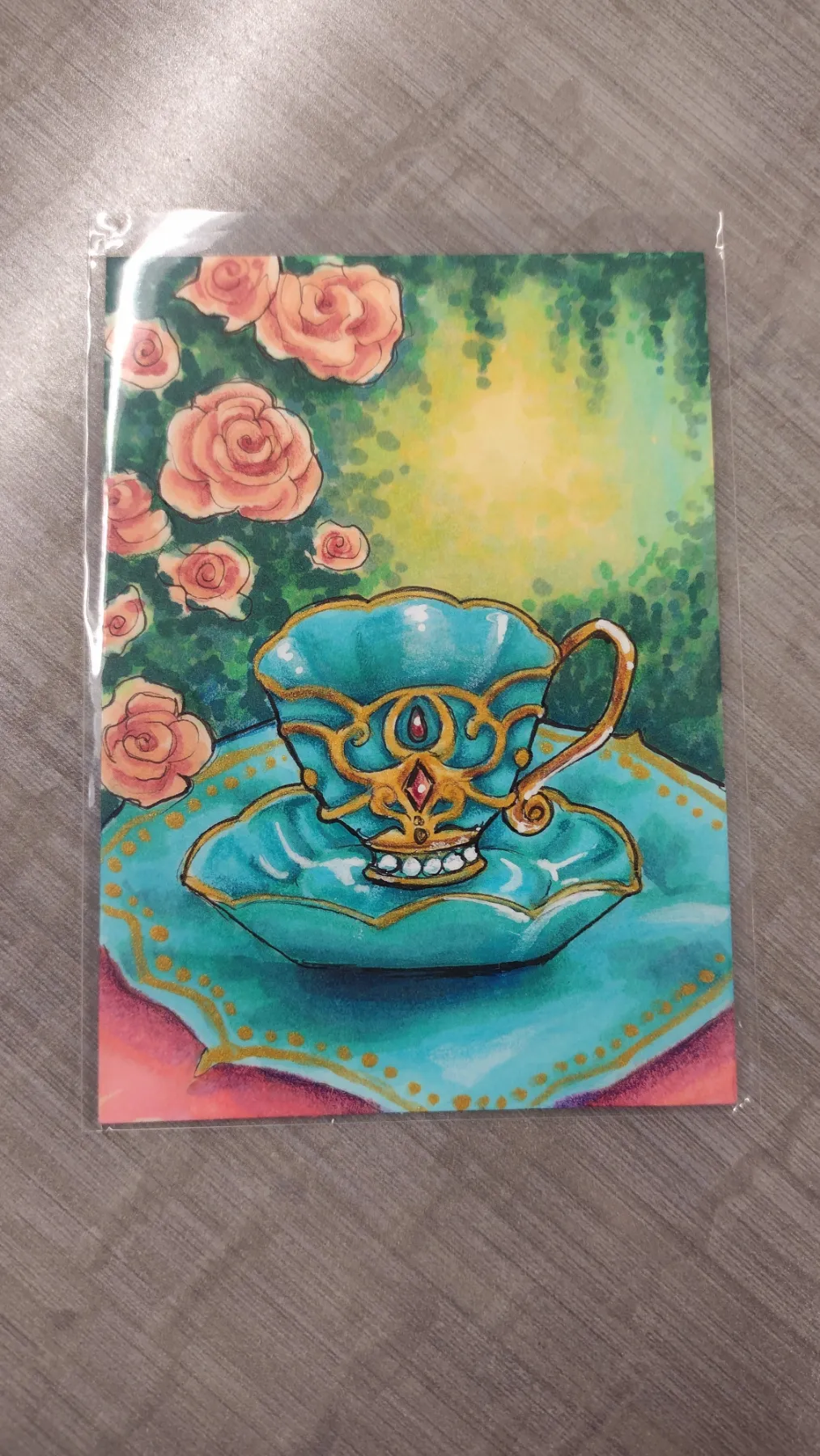 Blush & Porcelain - Original ACEO aceo art card