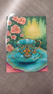 Blush & Porcelain - Original ACEO aceo art card thumbnail 1