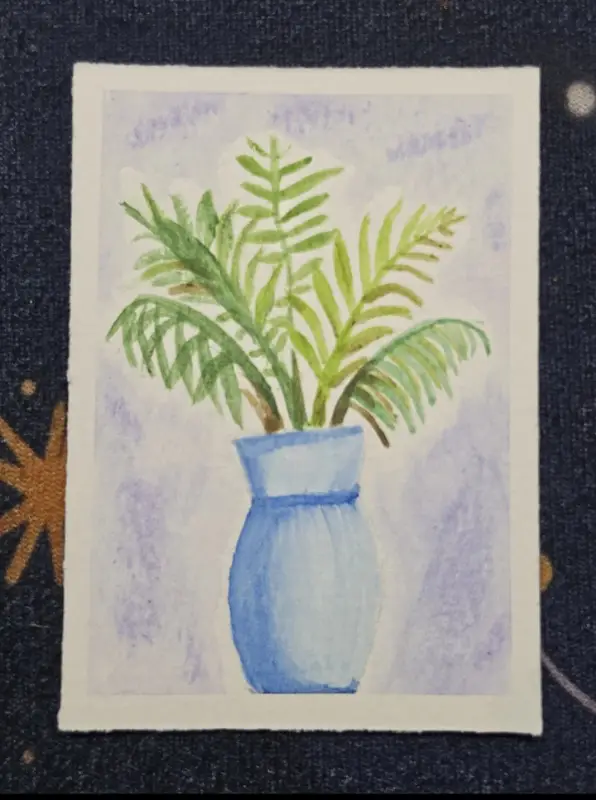 Plant Vase aceo art card