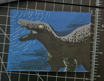 Darkness Calls a Majungasaurus aceo art card thumbnail 1