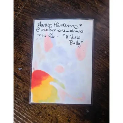 A Little Batty - Original ACEO aceo art card thumbnail 2