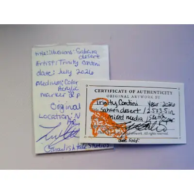 Illusions: Sahara Desert aceo art card thumbnail 2