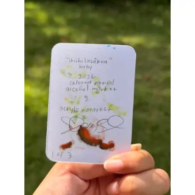 Fern Baby Series (Ihiihilauakea - Native Hawaiian Fern) aceo art card thumbnail 2
