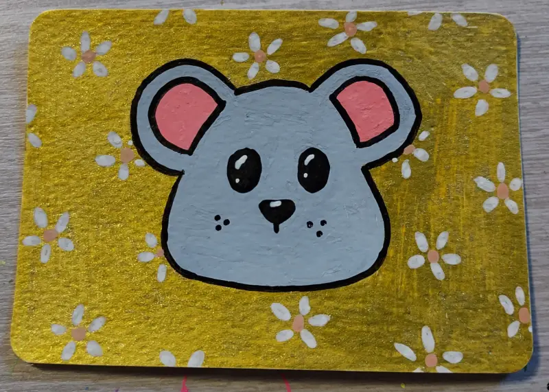 Dainty Mouse aceo art card