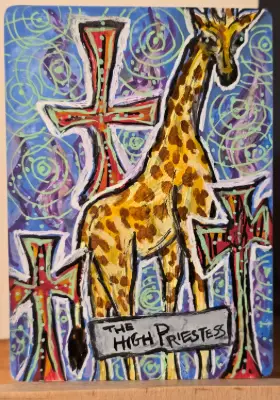 The High Priestess aceo art card thumbnail 2