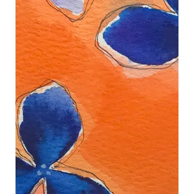 Sapphire Bloom aceo art card thumbnail 3