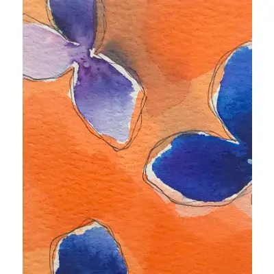 Sapphire Bloom aceo art card thumbnail 2