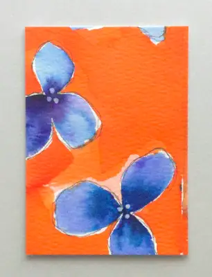Sapphire Bloom aceo art card thumbnail 4