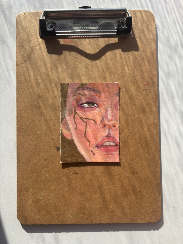 “Golden Girl” Portrait aceo art card
