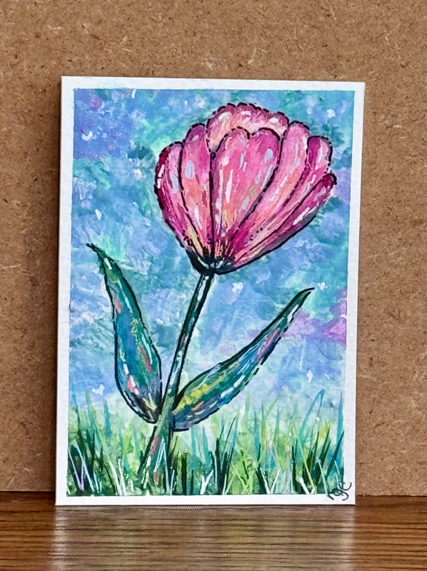 Dreamy Floral aceo art card