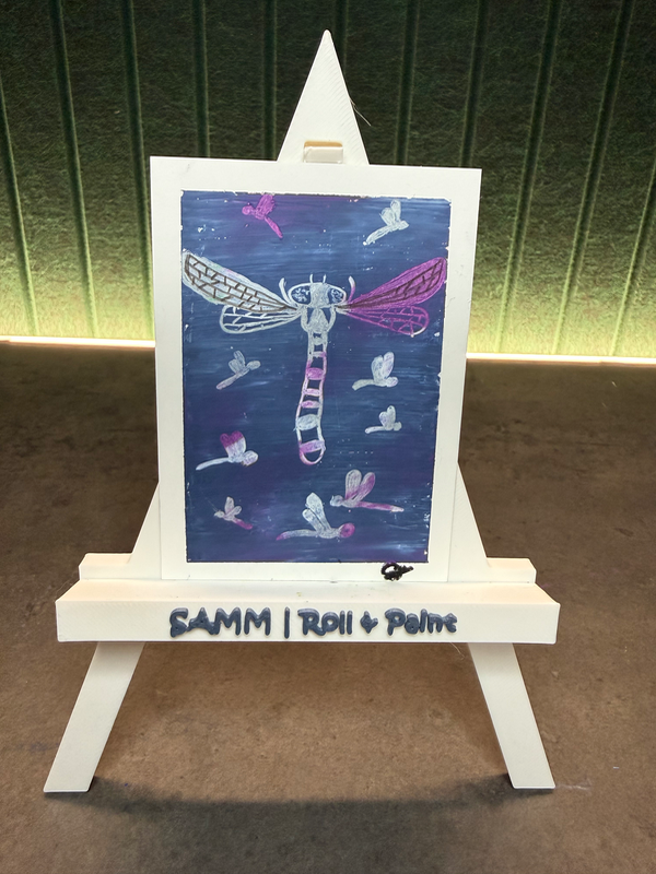 Roll&Paint day 22 | Midnight Magic Dragonfly aceo art card