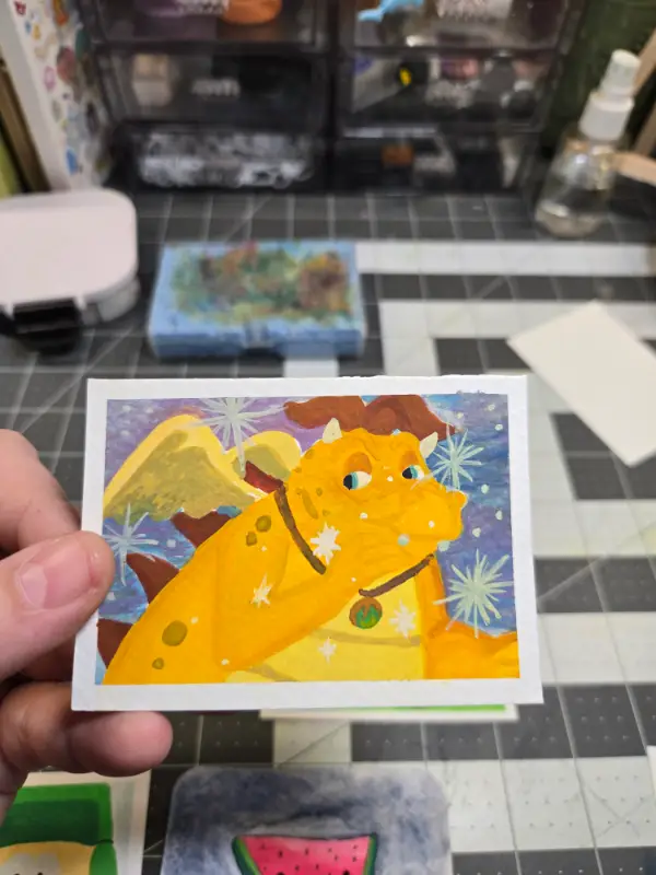 Quetzel Dragon Tales ACEO aceo art card