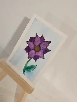 Lonely Bloom aceo art card thumbnail 4