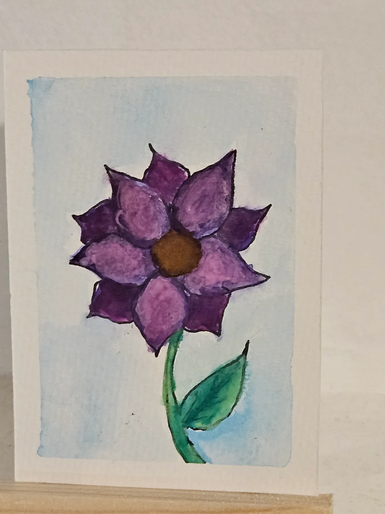 Lonely Bloom aceo art card