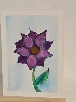 Lonely Bloom aceo art card thumbnail 1