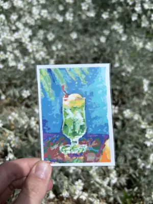 Green Parfait aceo art card thumbnail 1