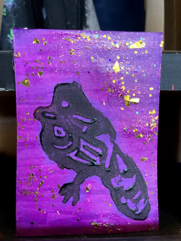 Mystic Raven aceo art card