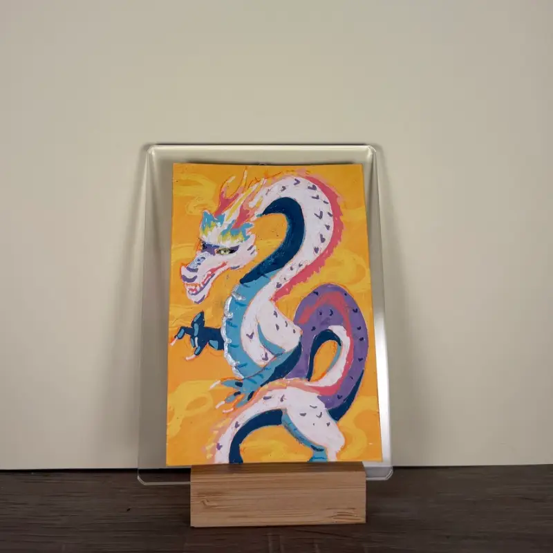 Yellow Dragon aceo art card