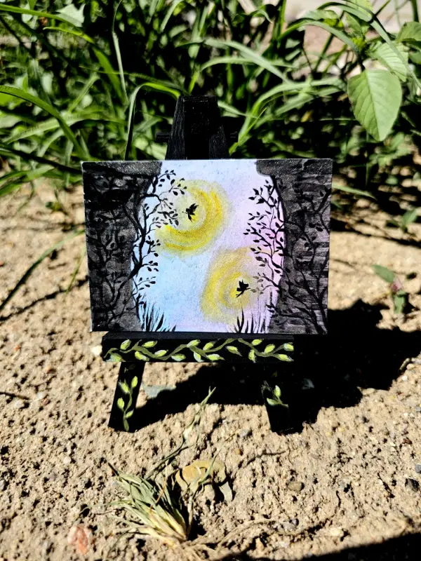 Foraging Fairies aceo art card