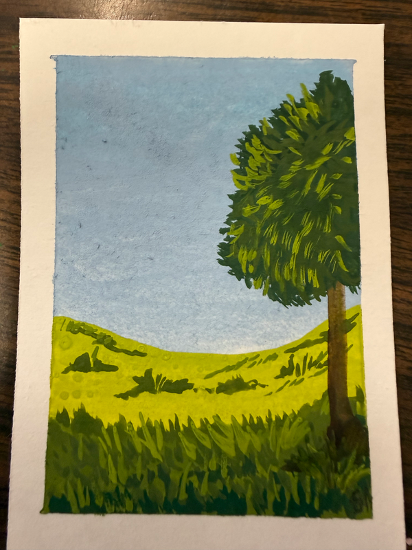 Ghibli Field aceo art card