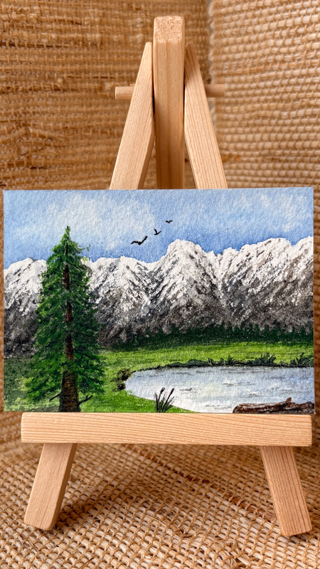 Peaceful Pond aceo art card