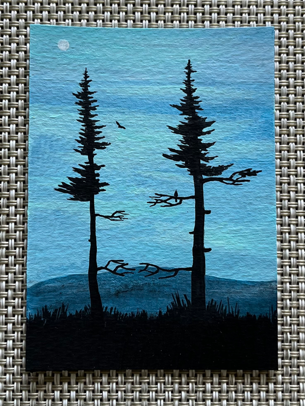 “The Companion Trees” aceo art card
