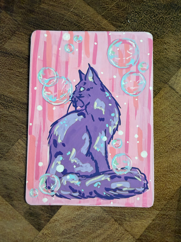 🫧 bubbles 🫧 aceo art card
