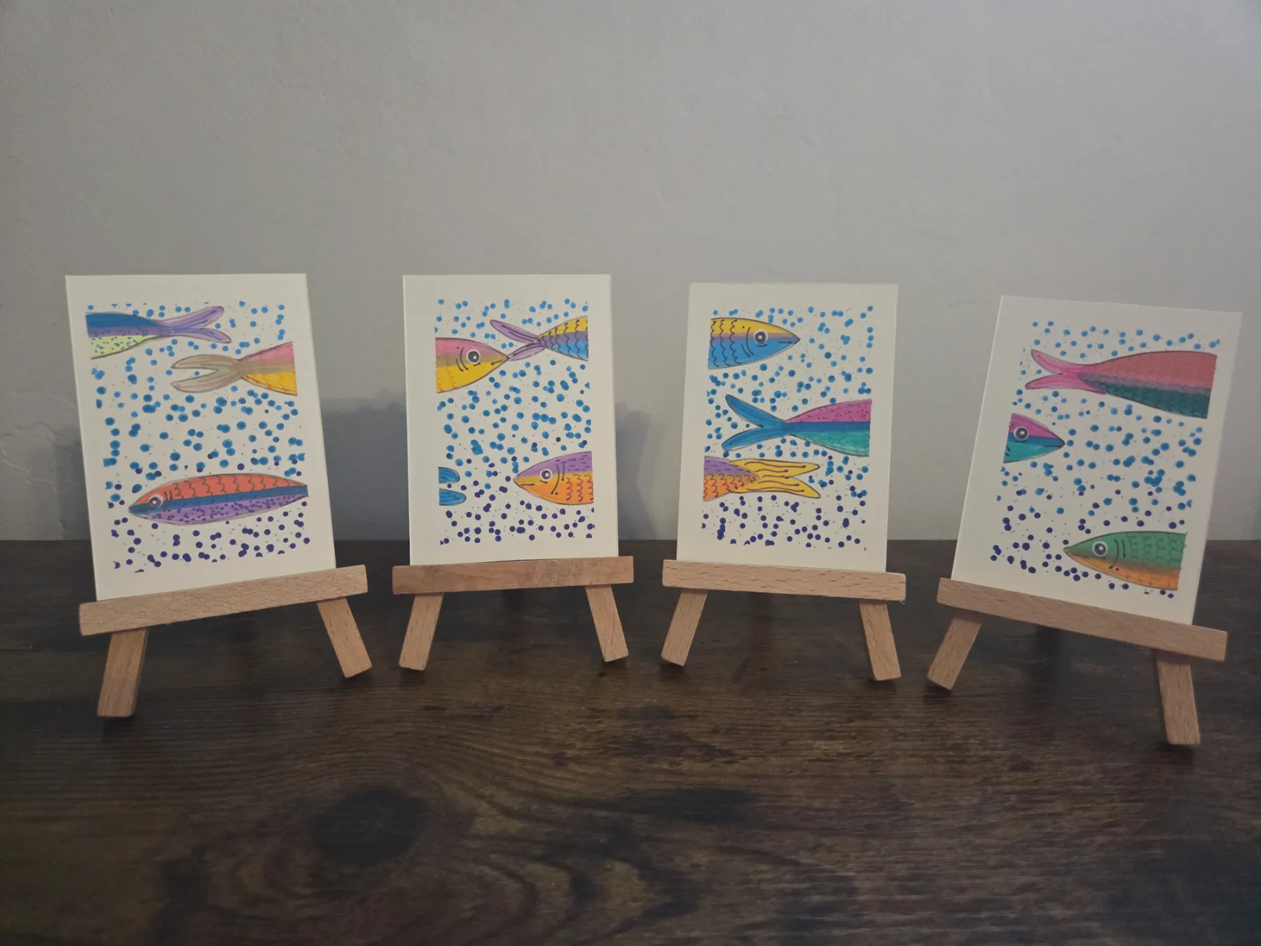 Silly Sardines Set🐟 aceo art card