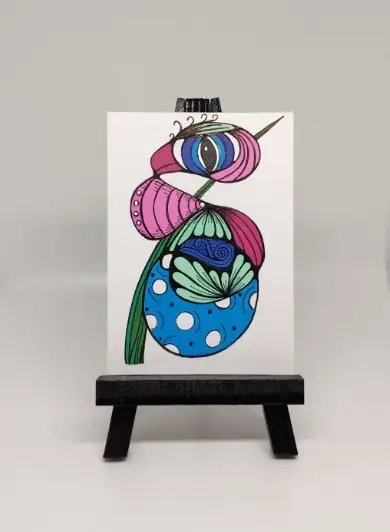 Baby Thunderbird aceo art card