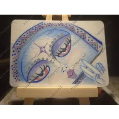 Diosa Luna aceo art card thumbnail 1